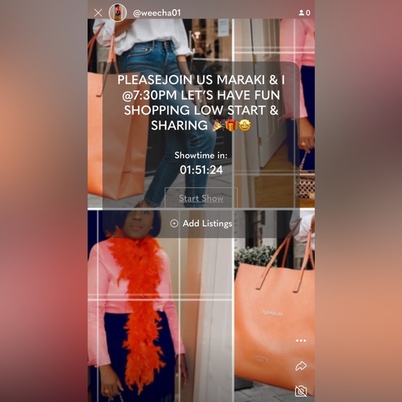 PLEASEJOIN US MARAKI & I @7:30PM LET’S HAVE FUN SHOPPING LOW START & SHARING 🎉🎁🤩 - Picture 1 of 1